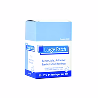 Heavy Woven Elastic Large Patch Latex Free 2" X 3" 25 Ea. Per Box