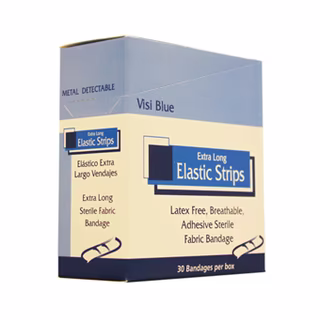 XL Elastic Strip Hi-Vis Blue Metal Detectable 30/Box