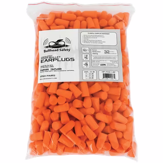 Bullhead Safety® Hearing Protection PVC-Free Polyurethane Foam NRR 32 dB Earplugs
