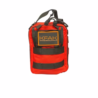 Empty KFAK Molle Bleeding Control Bag, 6.5 INx3 INx8 IN, Red