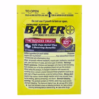Bayer Aspirin  325mg Small Pack