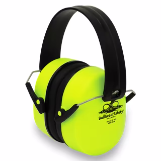 Bullhead Safety® Hearing Protection Premium High-Visibility Foldable NRR 23 dB Earmuffs